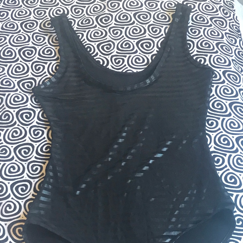 American Apparel Stripe bodysuit, slight sheer
